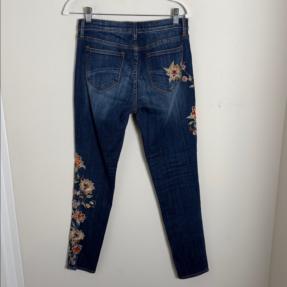 Driftwood Jackie Floral Embroidered Skinny Jeans Size 28 Boho Hippie - Picture 9 of 9